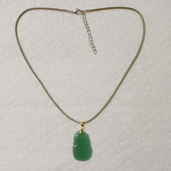 *3/$20* New Jade/Aventurine Gem Stone choker corded necklace pendant - Picture 2 of 9